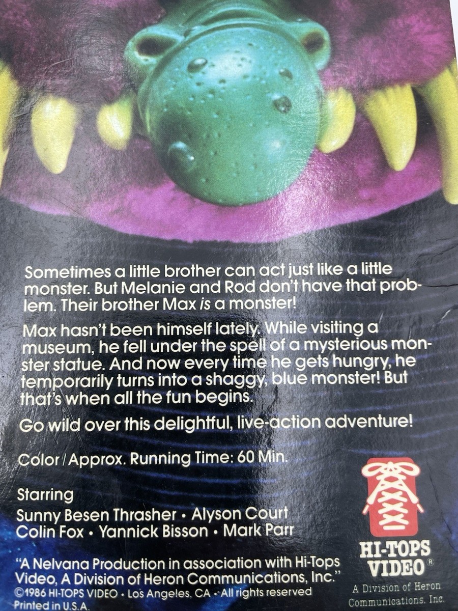 マイペットモンスター　VHSビデオ My Pet Monster - V. 1 (VHS, 1991) for sale online | eBay