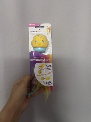 Smarty Kat Electronic Motion Cat Toy Canary Frenzy Works On Carpet Rolls & Rotat