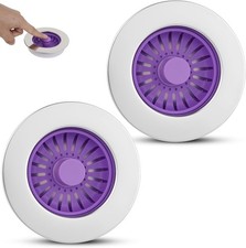 2PCS Kitchen Sink Drain Stopper 3-in-1 Pop Up Sink Drain Strainer with Handle