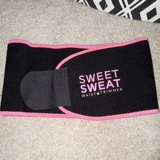 Sweet Sweat Waist Trimmer Belt Wrap for Ab Muscles, Unisex Adults Black/Pink