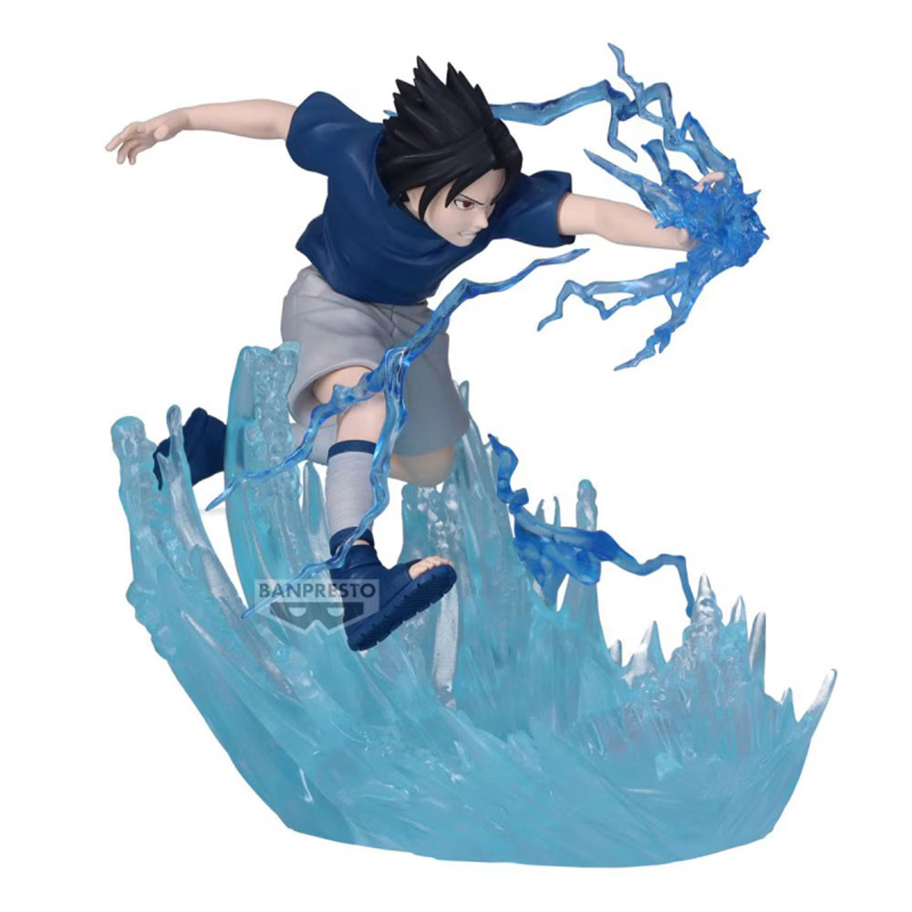 Figurine Sasuke Uchiha posture de combat dynamique Naruto Combination Battle