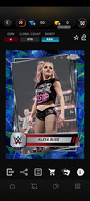 TOPPS WWE SLAM DIGITAL ALEXA BLISS  RARE CHROME SAPPHIRE 25