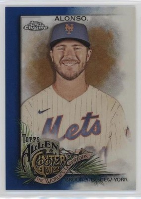 2022 Topps Allen & Ginter Chrome Blue Refractor 34/150 Pete Alonso #29 1ht0