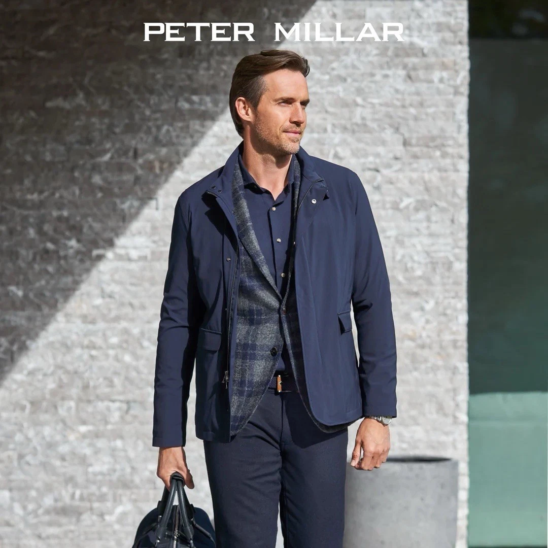 $1100 Peter Miller Men’s EXCURSIONIST Flex City Coat Jacket Navy Blue XXL