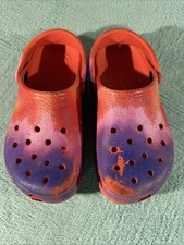 CROCS Classic Clogs "Vacay Vibes" tie dye pattern mens sz 4 woman sz 6