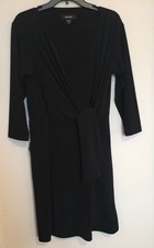 Karen Kane Tie Front Waist Black Jersey Dress Size M