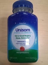 Unisom Simple Slumbers Melatonin Midnight Raspberry Gummies, 120 Count