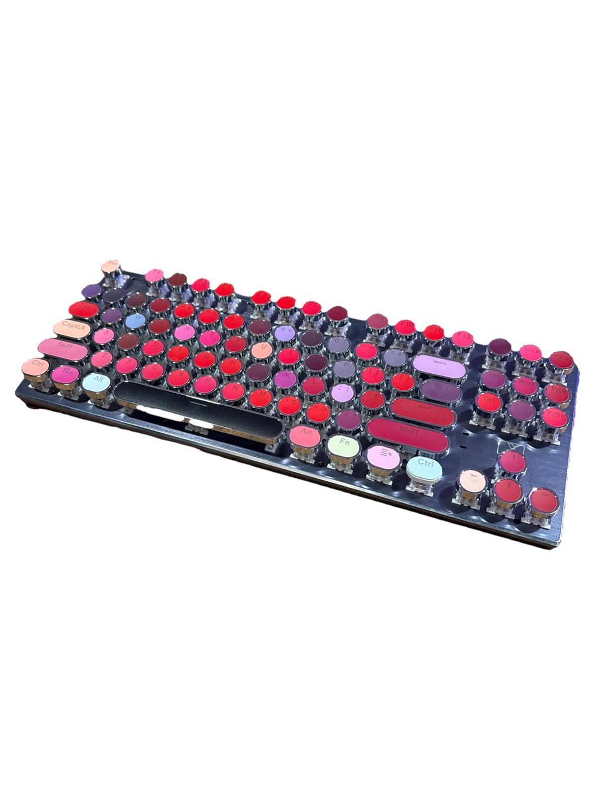 Typewriter Style Mechanical Keyboard 87-Key Bluetooth Wirele