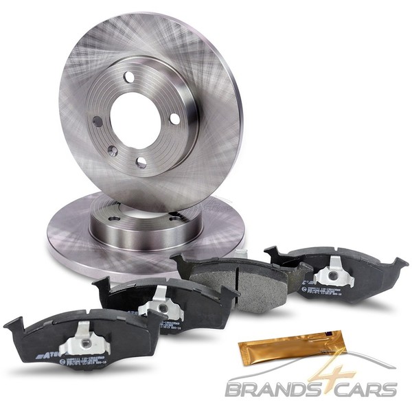 Atec Bremsscheiben Voll Ø239 + BremsbelÄGe Vorne FÜR VW Golf 3 1H Vento Polo 6K-image