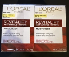 (2-Pack) L'Oreal Paris Revitalift Anti-Wrinkle & Firming Moisturizer - 1.7 oz