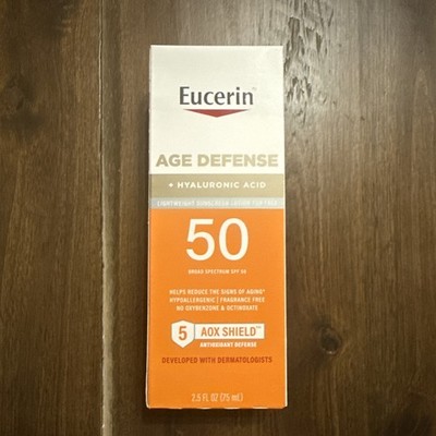 Eucerin Sun Age Defense SPF 50 Face Sunscreen Lotion, 2.5 fl oz/75 ml