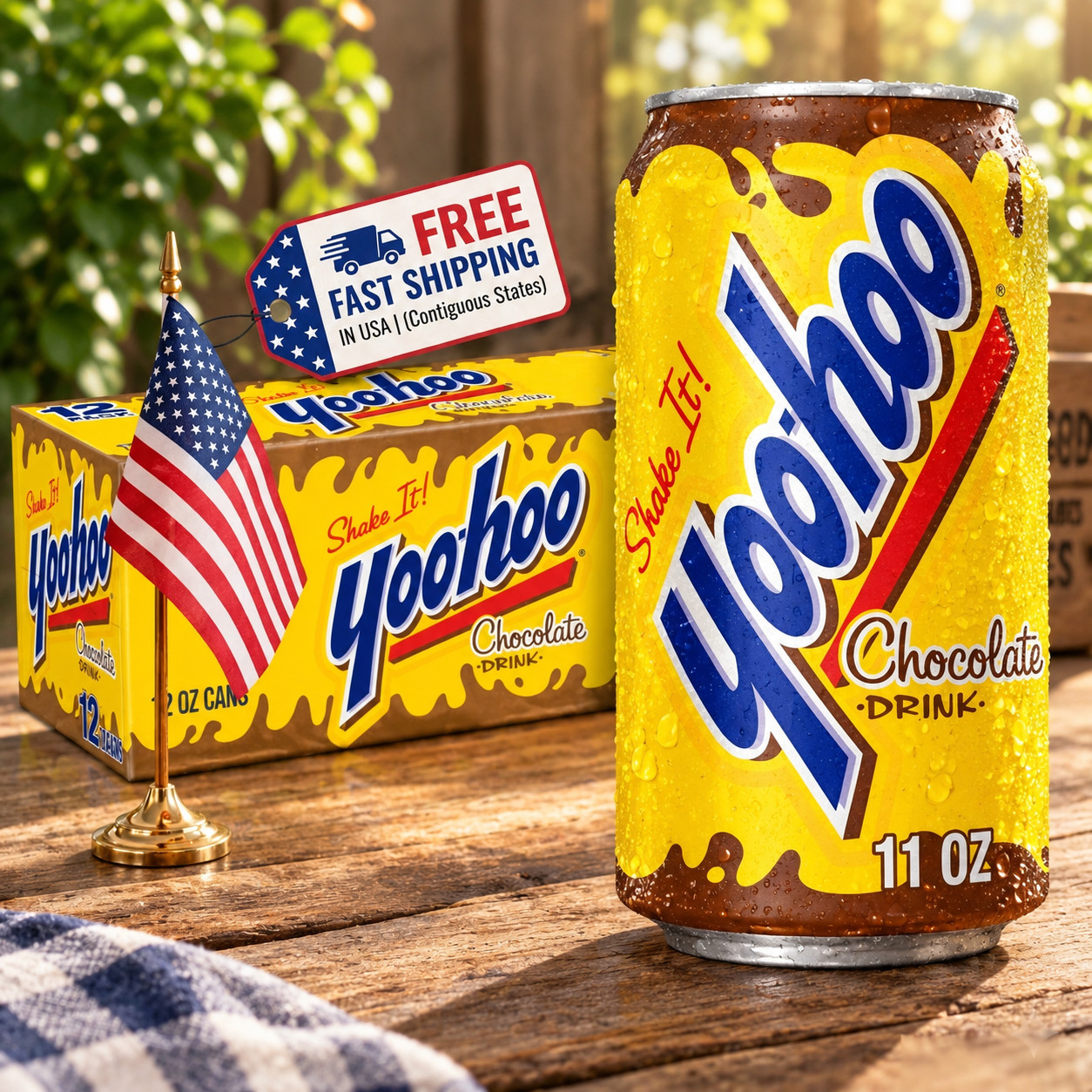 Yoo-hoo Chocolate Drink, 11 Fluid Ounce, 12 Pack Cans Free Shipping