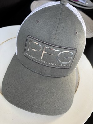 Columbia PFG Trucker Hat Gray White Mesh Adjustable Fishing Cap
