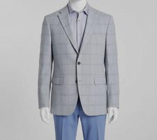 Tommy Hilfiger Men's Gray Glen Plaid Modern Fit Sport Coat Suit Jacket Size 42L