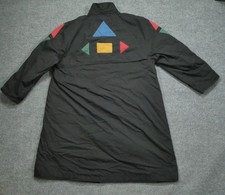 Vintage Valentino Jacket Mens XL Black Trench Color Block Rain Made In Italy