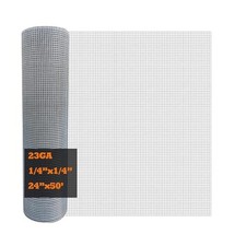 23GA Galvanized After Welding Hardware Cloth 24 in x 50 ft - 1/4 x1/4 inch Mesh