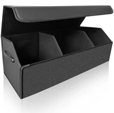 New Car Trunk Organizer Leather Storage Box XL Collapsible with Magnetic Lid