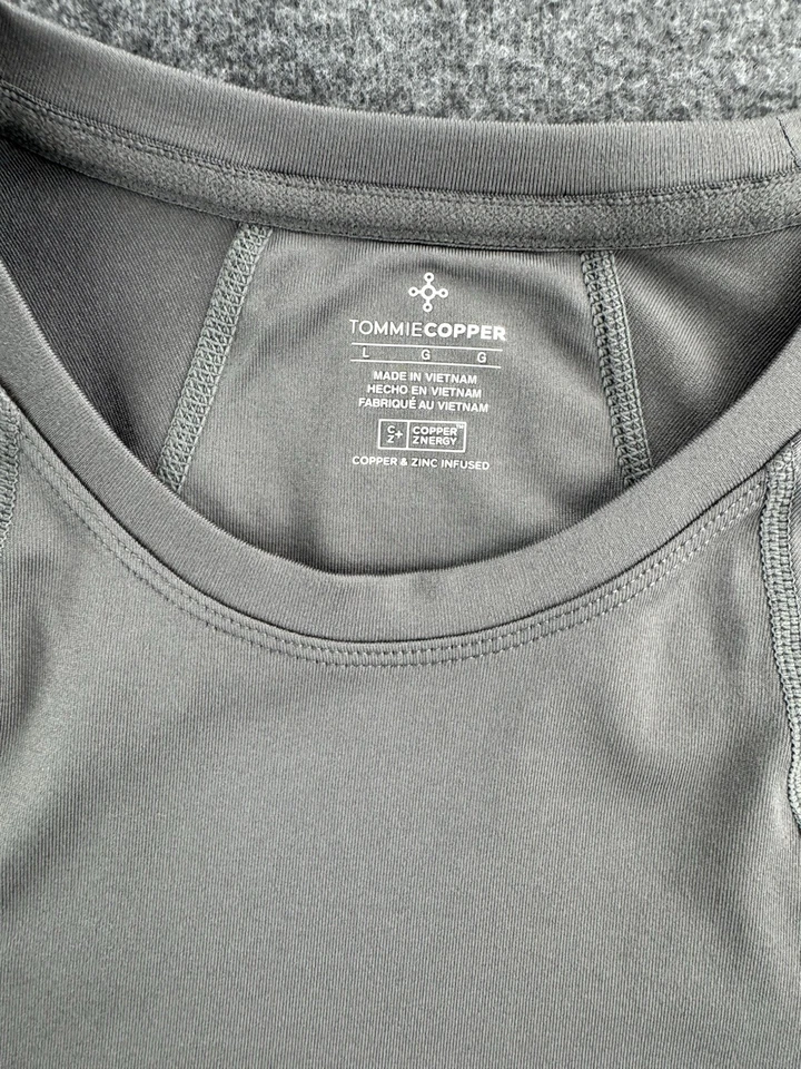 Tommie Copper Shirt Mens Size Large Shoulder Centric Support Short Sleeve Gray - Image 2 of 4