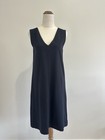 Mela Purdie Size 8 Black Sleeveless heavy Stretchy Shift Dress