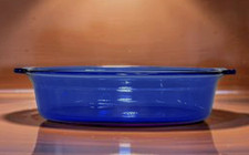 Pyrex 2 Qt 2L Cobalt Blue Open Casserole Dish 12x8x3" Vintage Bakeware USA #702