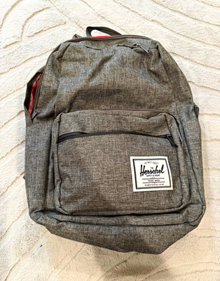 Herschel Supply Co Pop Quiz Backpack Raven Crosshatch Gray School Bag LN