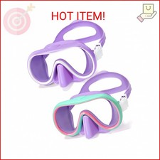 Seago Kids Swim Goggles with Nose Cover for Girls Boys Youth, 2 Pack Clear Visio