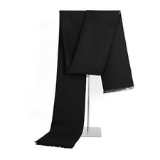 Winter Scarf For Men Ultra-Soft Plaid Tassel Men Scarf Warm 73" x 12" Black