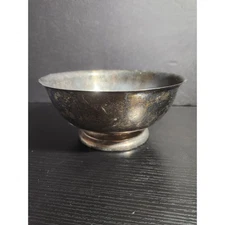 Sheridan Silverplate Footed Bowl Taunton Mass Vintage Serving Dish