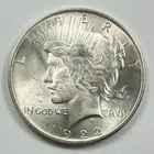 1922-P $1 Peace Dollar 90% Silver Philadelphia US Coin - LUSTER!