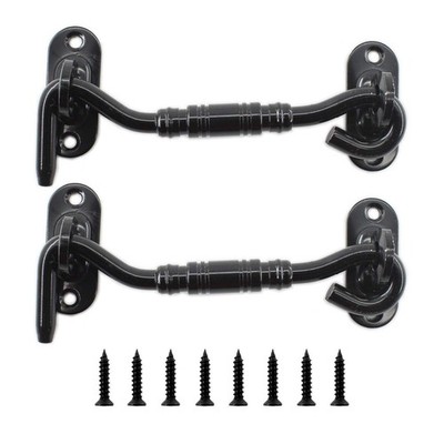 2 Pack Hook and Eye Latch,Barn Door Latch,Heavy Duty Stainless Steel Gate Lat...