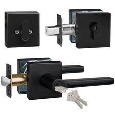 1 Set Front Exterior Door Lock Set, Keyed Alike Entry Door Handle with Sing...