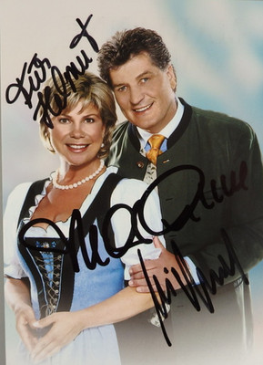 2 Autogramme deutsches Gesangsduo Marianne & Michael (142153)