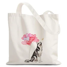 Husky Dog Gifts Tote Bag Gifts for Husky Lovers Canvas Tote Bag for Women Dog...