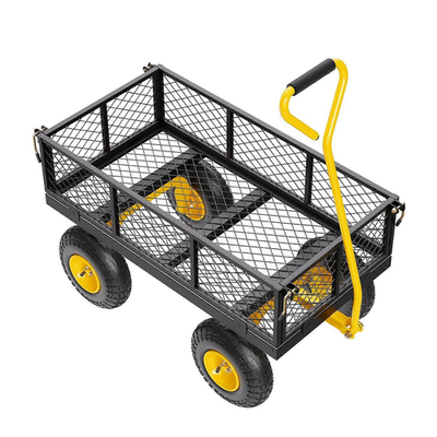 #ad HOT 500 Lbs Steel Garden Cart Metal Yard Utility Wagon Carts with 10quot; $104.00