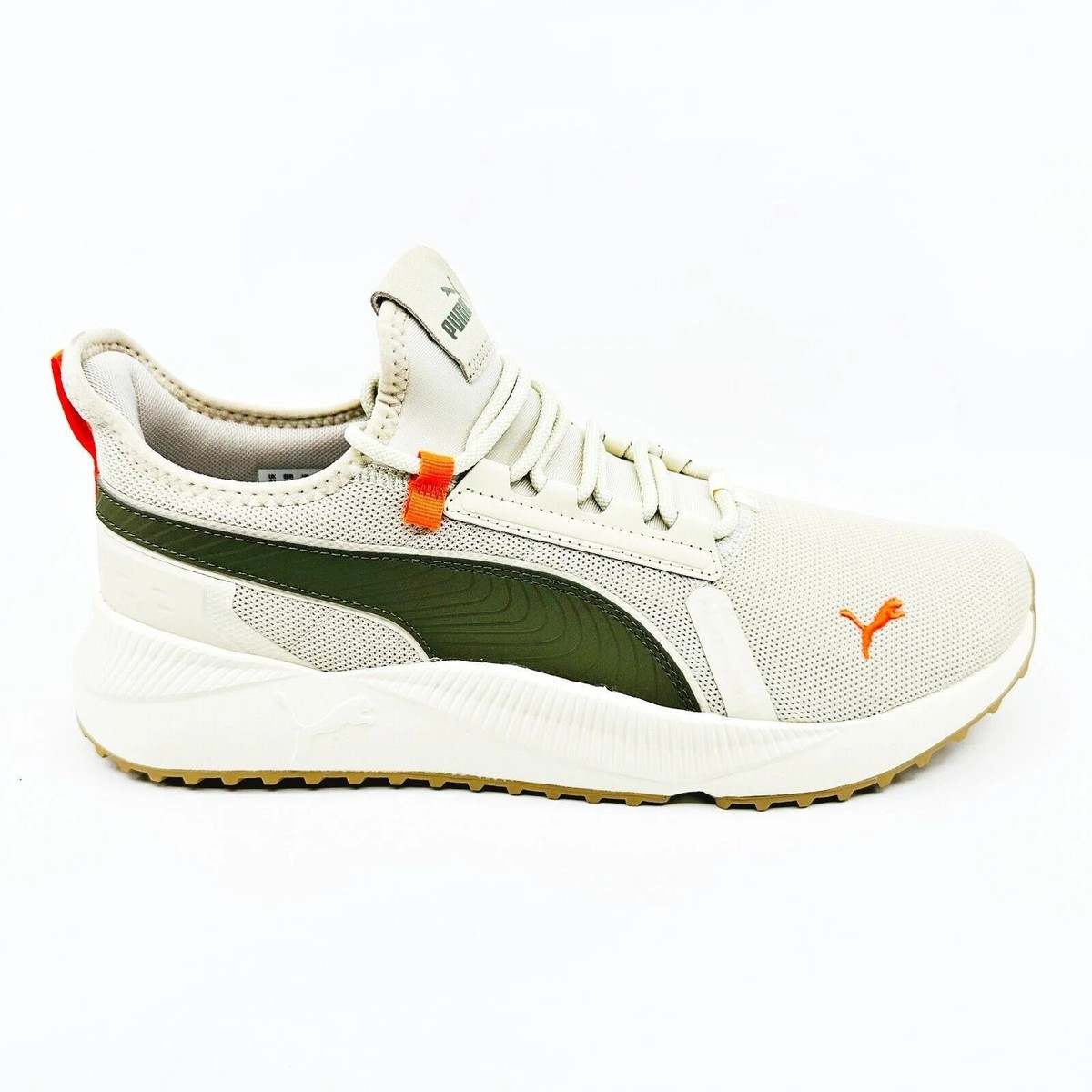 ふわメン Puma Pacer Future Street Plus Alpine Snow Olive Orange Mens Shoes