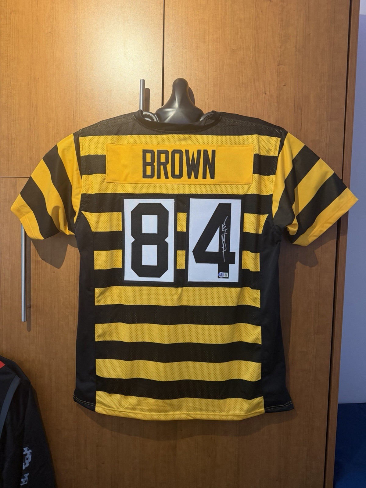 Antonio Brown Autographed Signed Pittsburgh Steelers 1934 BUMBLEBEE CUSTOM JERSEY - BAS COA 