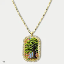 Amazing Tree Of Life Pendant Necklace Chain Image Dog Tag Chain Gift Design Char