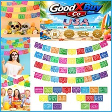 Mexican Fiesta Party Banner 4 Pack 60 Ft Plastic Papel Picado Cinco De Mayo