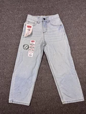 Wrangler Jeans Boys 8 Slim Light Wash Denim Abrasion Resistant Loose Fit Durable