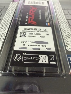 NEW Kingston FURY Renegade Pro 128GB 4 x 32GB RDIMM 5600 CL28 Registered Memory