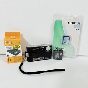 Samsung Digital Camera Digimax i6 6.0MP Black Tested Full Kit Cute 2GB Y2K Retro