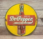 Vintage Dr Pepper Soda "Good For Life!" Porcelain Metal Sign