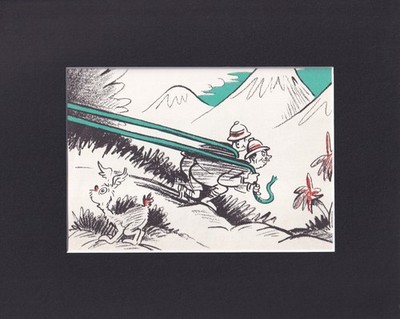 8X10'' Matted Print Art Picture: Dr. Seuss, Horton Hatches the Egg, Elephant