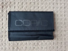 Copic 24 Markers Wallet Black Marker Case with Back Zip Pouch- NEVER USED