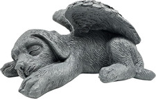 Small Dog Angel Memorial Statue - Resin Tribute for Pet Graves  Sympathy Gift