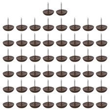 50Pcs Nail-On Furniture Glides 19.5mm Dia Chair Leg Floor Protectors White