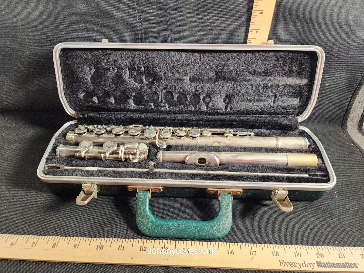 Vintage Bundy Selmer Flute With Hard Case Works Complete