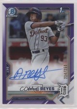 2021 Bowman Chrome Prospects Purple Refractor 234/250 Adinso Reyes Auto 2f9