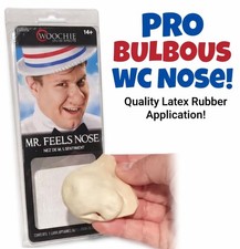 PRO LATEX WC FIELDS NOSE Rubber Makeup Clown Big Bulbous Mr Magoo Costume Applic
