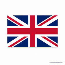 United Kingdom Flag Sticker Decal Car Bumper Truck Motorcycle Vinyl 5x3 USA Made